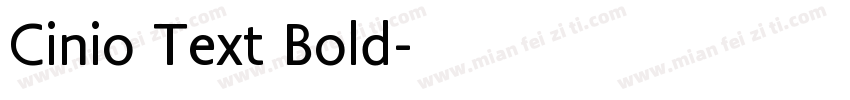 Cinio Text Bold字体转换